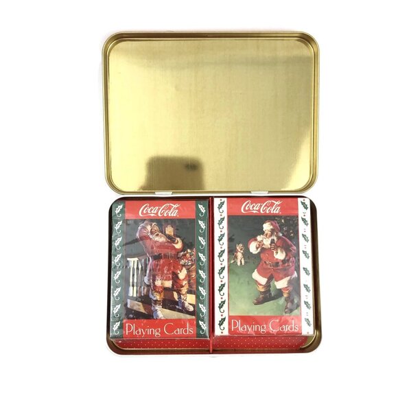 Coco-Cola Playing Cards Christmas Gift Set NIB, Two Decks Coke Brand Cards - Picture 5 of 10